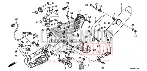 EXHAUST MUFFLER VFR1200XDD de 2013